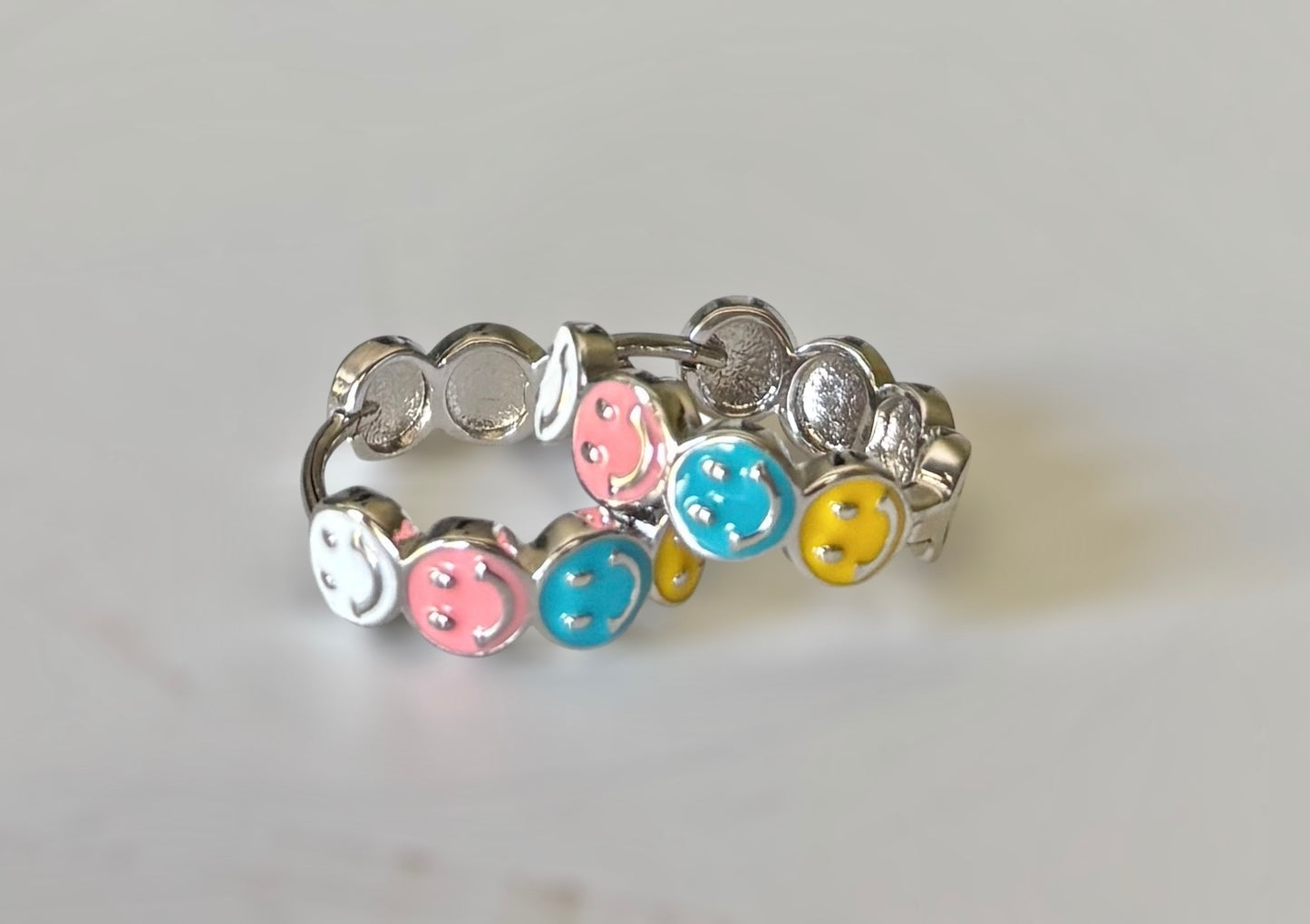 Multicolor Smile Enamel Huggie