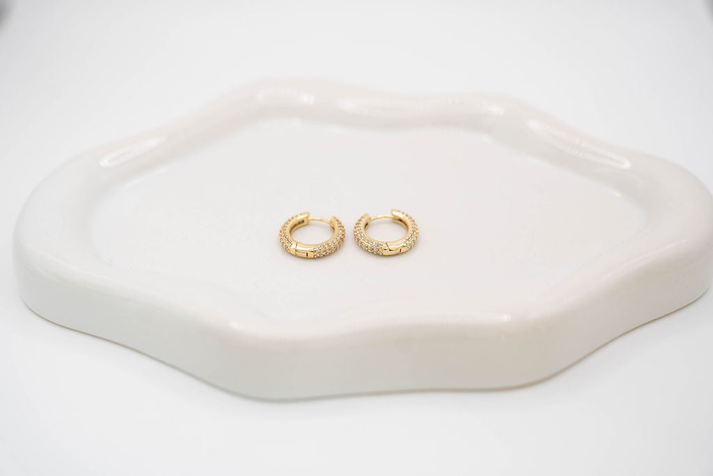 Pavé Diamond Huggie (Gold)