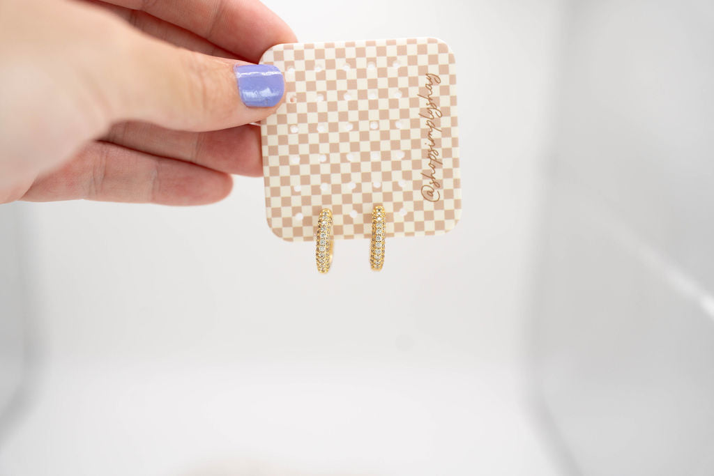 Pavé Diamond Huggie (Gold)