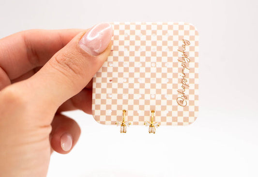 Bow Diamond Huggie
