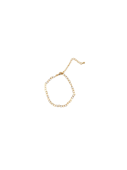 Hollow Heart Chain Bracelet (Gold)